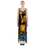 Xtreme Skateboard Graffiti Thigh Split Maxi Dress