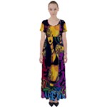Xtreme Skateboard Graffiti High Waist Short Sleeve Maxi Dress