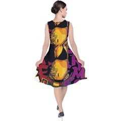 V-Neck Midi Sleeveless Dress  