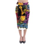 Xtreme Skateboard Graffiti Midi Pencil Skirt
