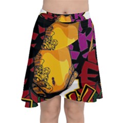 Chiffon Wrap Front Skirt 
