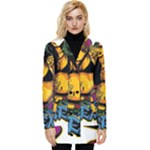 Xtreme Skateboard Graffiti Button Up Hooded Coat 