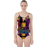 Xtreme Skateboard Graffiti Cut Out Top Tankini Set