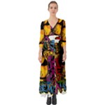 Xtreme Skateboard Graffiti Button Up Boho Maxi Dress