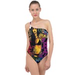 Xtreme Skateboard Graffiti Classic One Shoulder Swimsuit
