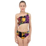 Xtreme Skateboard Graffiti Spliced Up Two Piece Swimsuit
