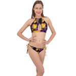 Xtreme Skateboard Graffiti Cross Front Halter Bikini Set