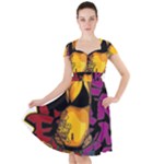 Xtreme Skateboard Graffiti Cap Sleeve Midi Dress