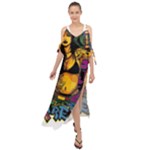 Xtreme Skateboard Graffiti Maxi Chiffon Cover Up Dress