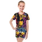 Xtreme Skateboard Graffiti Kids  Mesh T-Shirt and Shorts Set