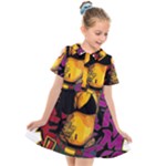 Xtreme Skateboard Graffiti Kids  Short Sleeve Shirt Dress