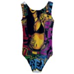 Xtreme Skateboard Graffiti Kids  Cut-Out Back One Piece Swimsuit