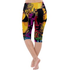 Lightweight Velour Cropped Yoga Leggings 