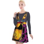 Xtreme Skateboard Graffiti Plunge Pinafore Velour Dress