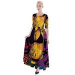 Xtreme Skateboard Graffiti Half Sleeves Maxi Dress