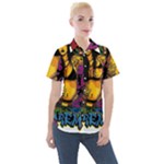 Xtreme Skateboard Graffiti Women s Short Sleeve Pocket Shirt