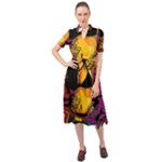 Xtreme Skateboard Graffiti Keyhole Neckline Chiffon Dress