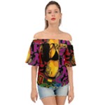 Xtreme Skateboard Graffiti Off Shoulder Short Sleeve Top