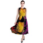 Xtreme Skateboard Graffiti Round Neck Boho Dress