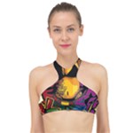 Xtreme Skateboard Graffiti High Neck Bikini Top