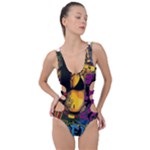 Xtreme Skateboard Graffiti Side Cut Out Swimsuit