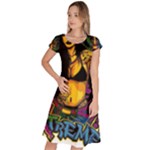 Xtreme Skateboard Graffiti Classic Short Sleeve Dress