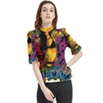 Xtreme Skateboard Graffiti Frill Neck Blouse