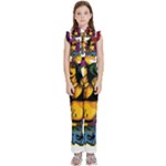 Xtreme Skateboard Graffiti Kids  Sleeveless Ruffle Edge Band Collar Chiffon One Piece