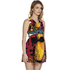 Sleeveless High Waist Mini Dress 