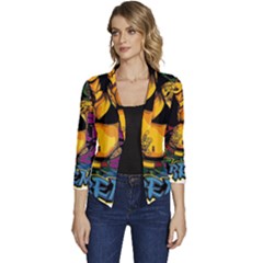 Women s Casual 3/4 Sleeve Spring Jacket 