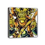 Cowboy Skeleton With Gun Illustration Mini Canvas 4  x 4  (Stretched)