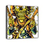 Cowboy Skeleton With Gun Illustration Mini Canvas 6  x 6  (Stretched)