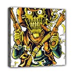 Cowboy Skeleton With Gun Illustration Mini Canvas 8  x 8  (Stretched)