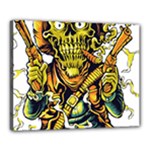 Cowboy Skeleton With Gun Illustration Canvas 20  x 16  (Stretched)