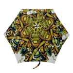 Cowboy Skeleton With Gun Illustration Mini Folding Umbrellas