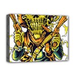Cowboy Skeleton With Gun Illustration Deluxe Canvas 16  x 12  (Stretched) 