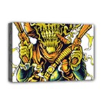 Cowboy Skeleton With Gun Illustration Deluxe Canvas 18  x 12  (Stretched)