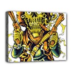 Cowboy Skeleton With Gun Illustration Deluxe Canvas 20  x 16  (Stretched)