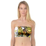 Cowboy Skeleton With Gun Illustration Bandeau Top