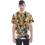 Cowboy Skeleton With Gun Illustration Men s Sport Mesh T-Shirt