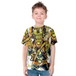Cowboy Skeleton With Gun Illustration Kids  Cotton T-Shirt