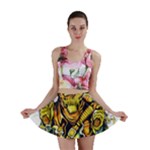 Cowboy Skeleton With Gun Illustration Mini Skirt