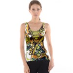 Cowboy Skeleton With Gun Illustration Women s Basic Tank Top