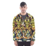 Cowboy Skeleton With Gun Illustration Men s Hooded Windbreaker