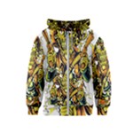 Cowboy Skeleton With Gun Illustration Kids  Zipper Hoodie
