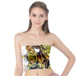 Cowboy Skeleton With Gun Illustration Tube Top