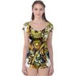 Cowboy Skeleton With Gun Illustration Boyleg Leotard 