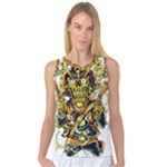 Cowboy Skeleton With Gun Illustration Women s Basketball Tank Top