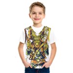 Cowboy Skeleton With Gun Illustration Kids  Basketball Tank Top