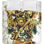 Cowboy Skeleton With Gun Illustration Duvet Cover Double Side (King Size)
